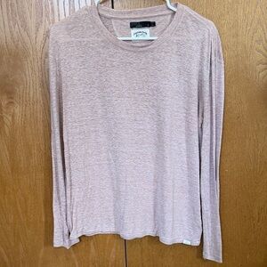 Prana Heathered Dusty Rose Crewneck Tee